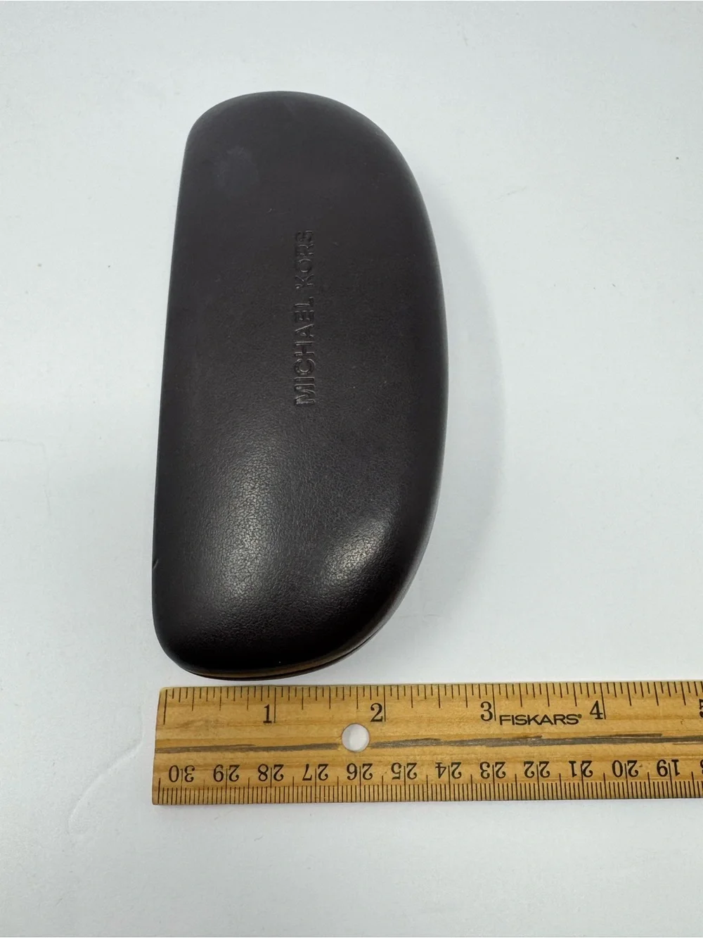 MICHAEL KORS Dark Brown Glasses CASE Eyeglass Hard Shell Clam Case